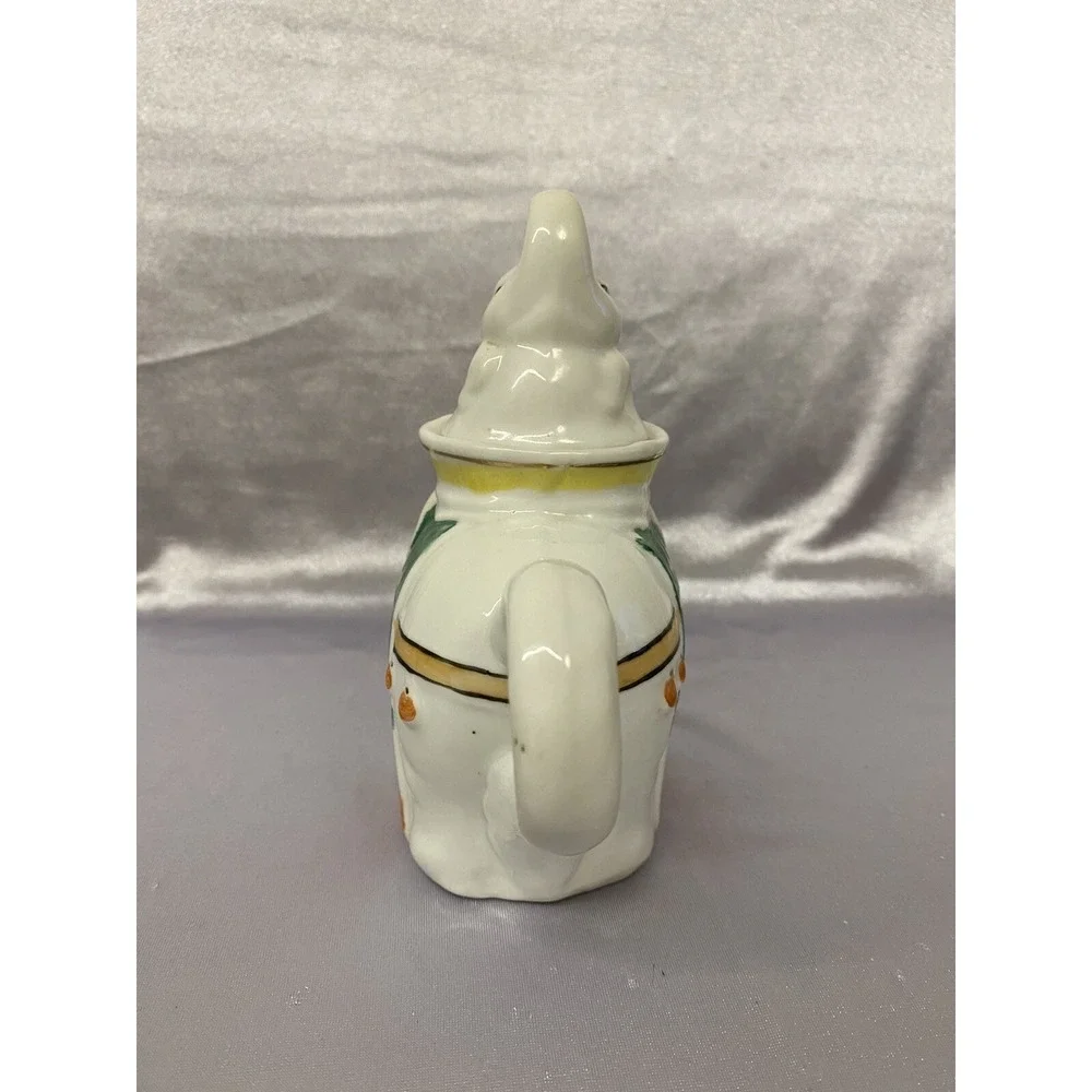 Elephant with Calf Hand Painted Figural Teapot - feng shui Good Luck Trunks Up
